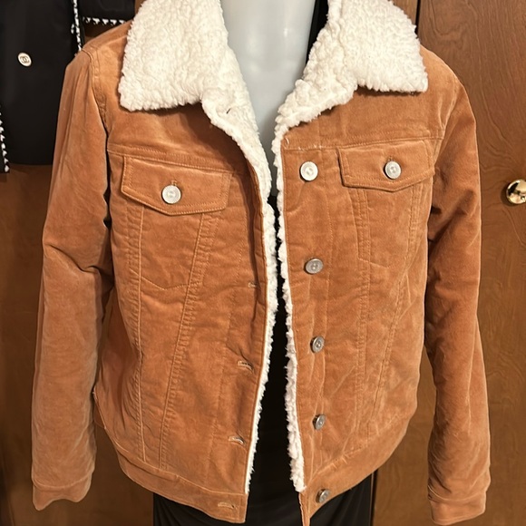 Faux suede jacket with Sherpa fur inside - Picture 1 of 2
